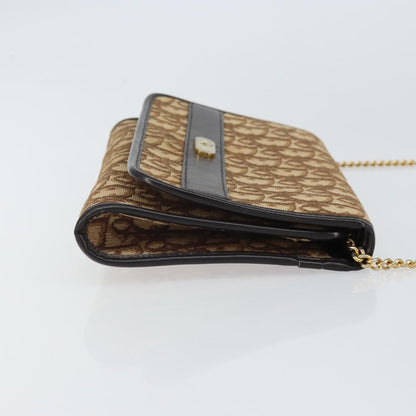 Christian Dior Vintage Trotteur Chain Shoulder Bag Canvas Beige Canvas Shoulder Bag Bag ()