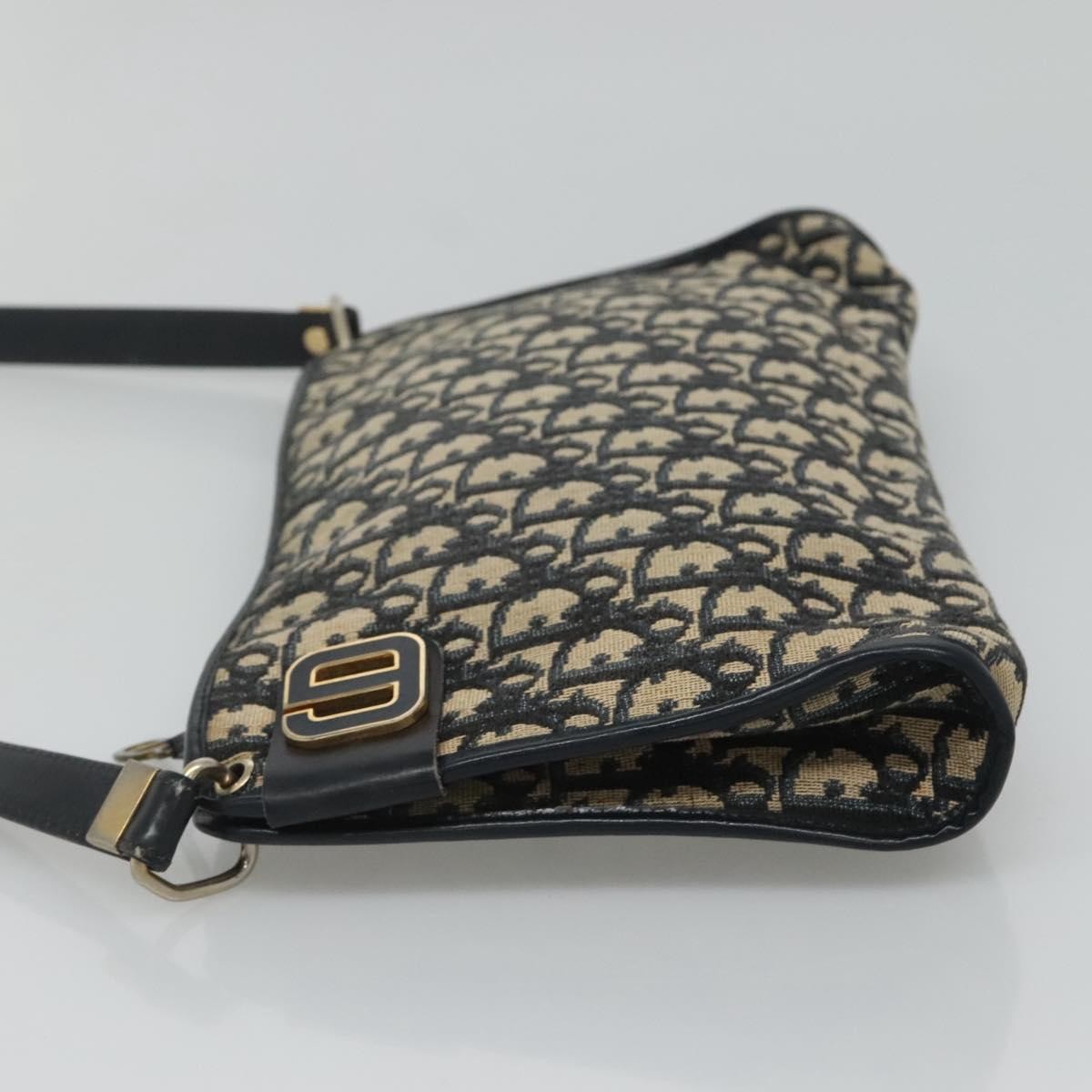 Christian Dior Vintage Cd Trotter Shoulder Bag Canvas Navy Canvas Shoulder Bag Bag ()