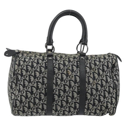 Christian Dior Vintage Trotter Boston Bag Canvas Black Canvas Travel Bag Bag ()