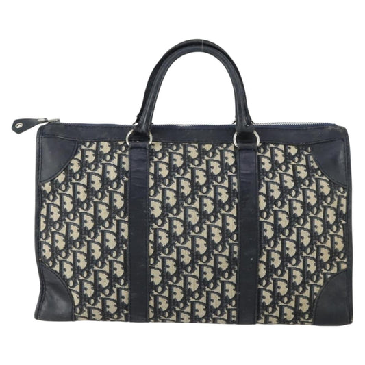 Christian Dior Vintage Trotter Boston Bag Canvas Navy Canvas Travel Bag Bag ()