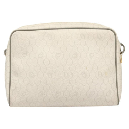 Christian Dior Vintage Honeycomb Shoulder Bag Canvas White Canvas Bag ()