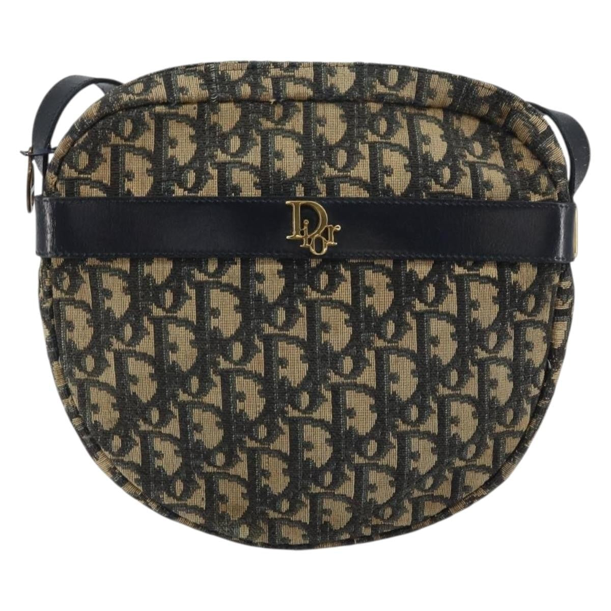 Christian Dior Vintage Trotter Shoulder Bag Canvas Navy Canvas Shoulder Bag Bag ()
