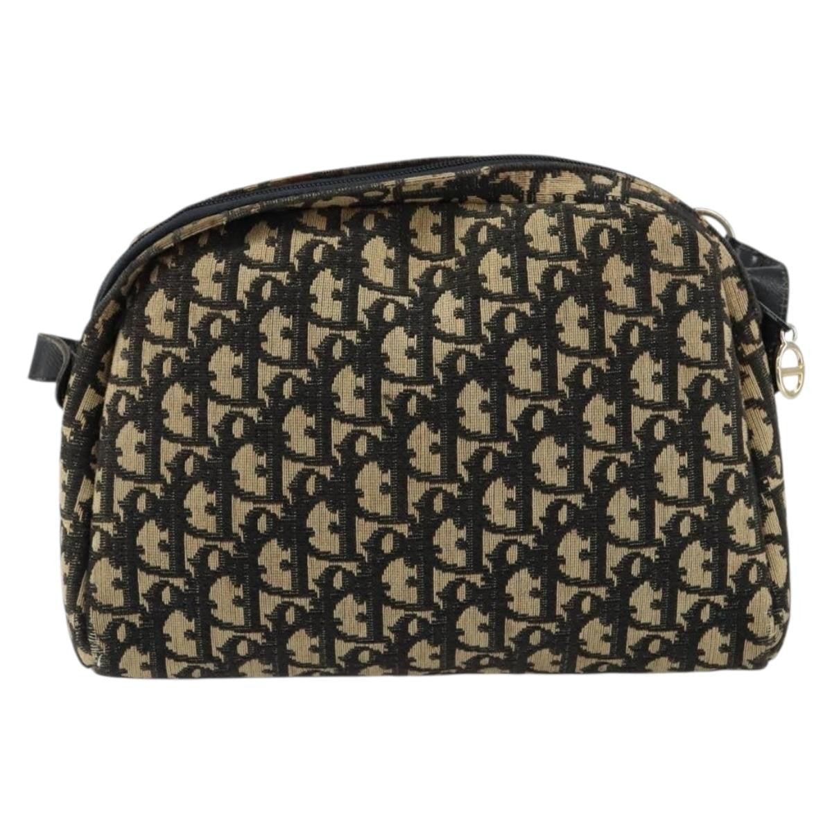 Christian Dior Vintage Cd Trotter Shoulder Bag Canvas Black Canvas Shoulder Bag Bag ()
