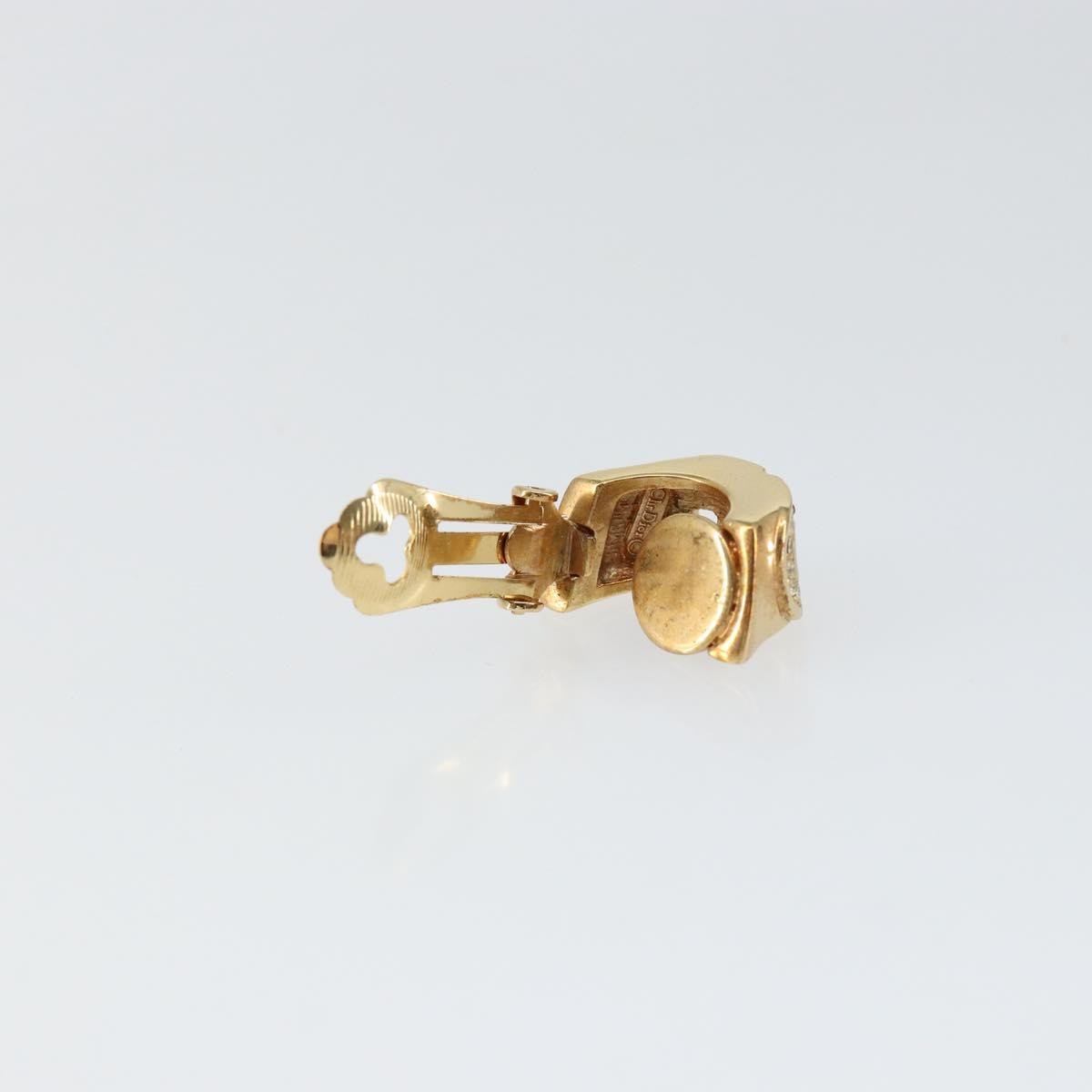 Christian Dior Vintage Cd Clip-On Earrings Metal Gold Metal Earrings Jewelry ()
