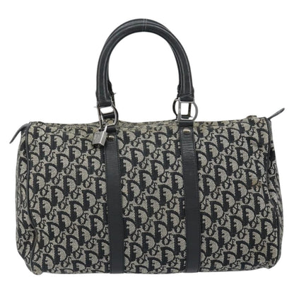 Christian Dior Vintage Trotter Boston Bag Canvas Black Canvas Travel Bag Bag ()