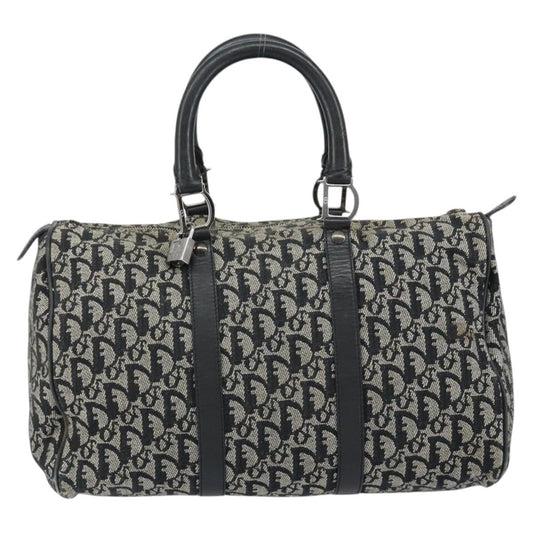 Christian Dior Vintage Trotter Boston Bag Canvas Black Canvas Travel Bag Bag ()