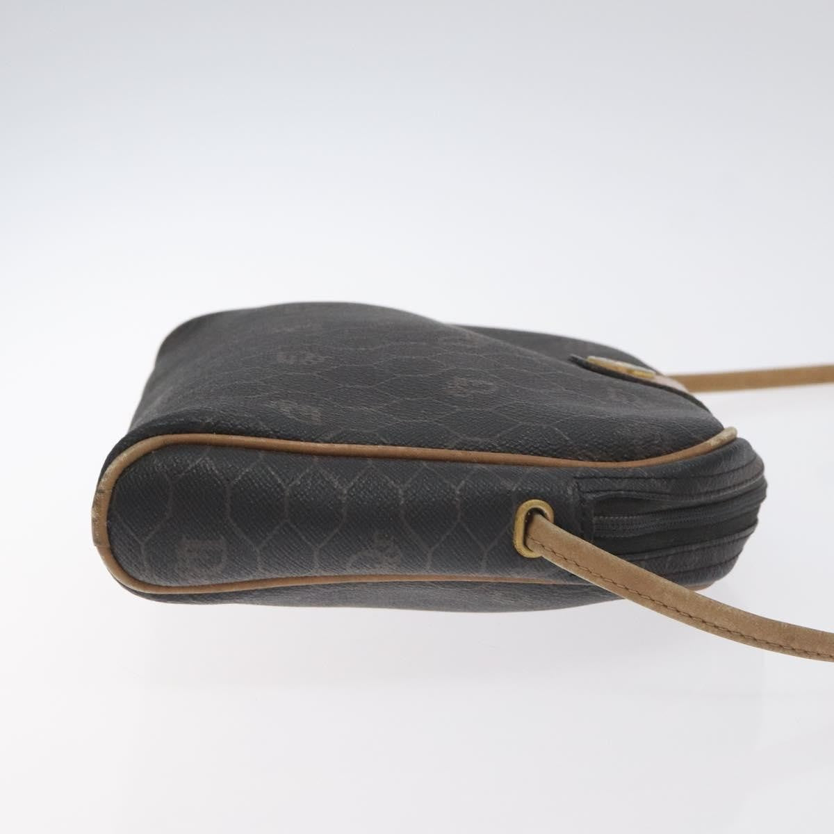 Christian Dior Vintage Honeycomb Shoulder Bag Canvas Black Canvas Bag ()