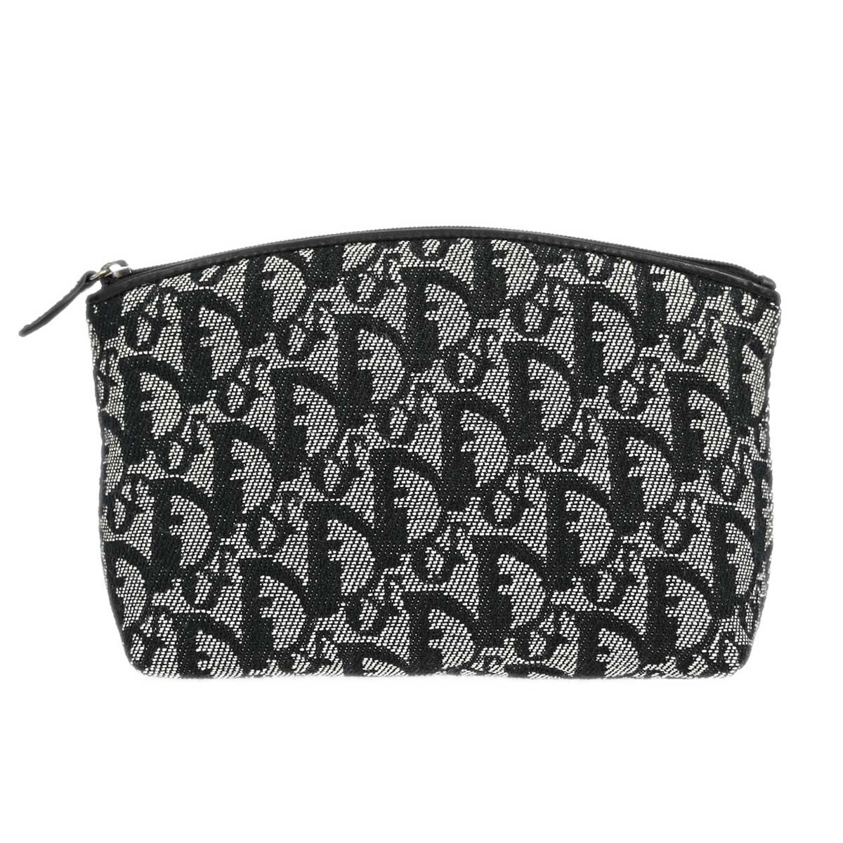 Christian Dior Vintage Trotter Pouch Diorissimo Canvas Gray Canvas Clutche & Pouche Bag ()