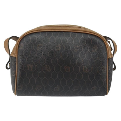 Christian Dior Vintage Honeycomb Shoulder Bag Canvas And Leather Black Canvas Shoulder Bag Bag ()