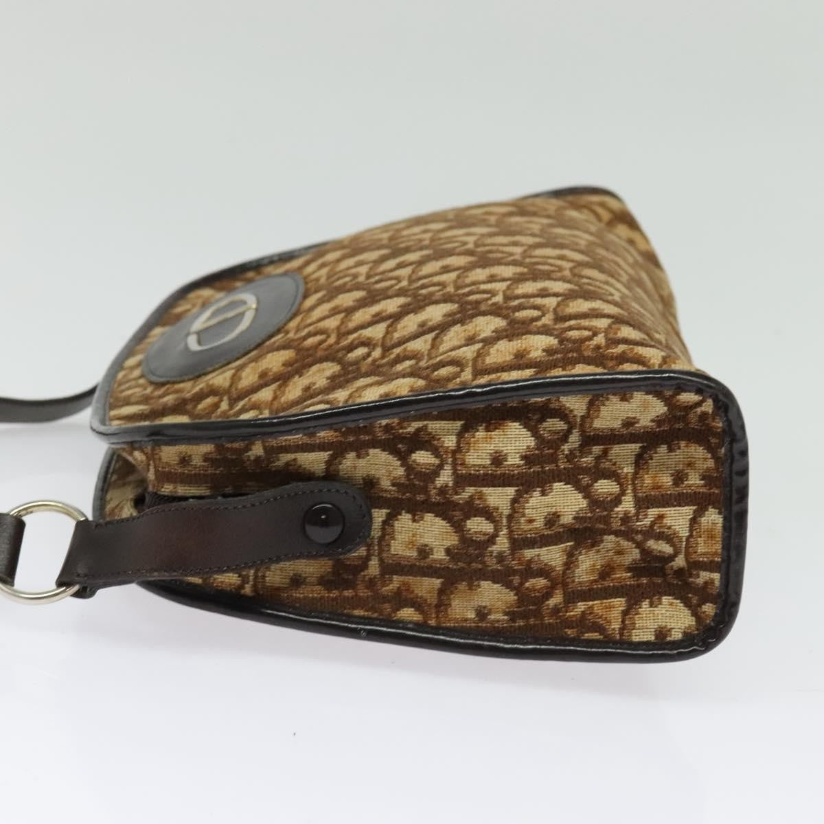 Christian Dior Vintage Trotter Shoulder Bag Canvas Brown Canvas Bag ()