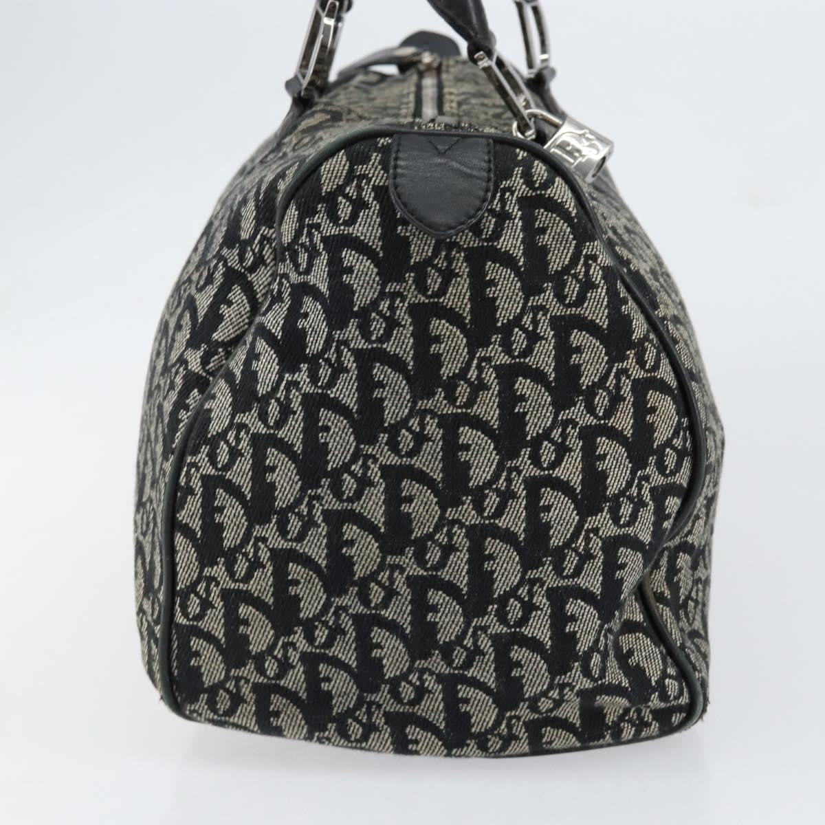 Christian Dior Vintage Trotter Boston Bag Canvas Black Canvas Travel Bag Bag ()