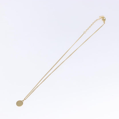 Christian Dior Vintage Logo Round Pendant Necklace Metal Gold Metal Jewelry ()