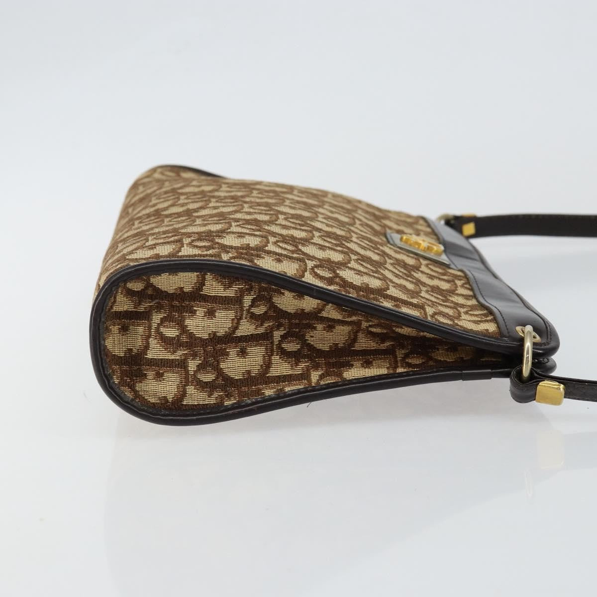 Christian Dior Vintage Trotter Shoulder Bag Canvas Brown Canvas Bag ()