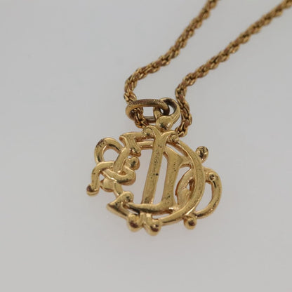 Christian Dior Logo Pendant Necklace Metal Gold Metal Jewelry ()