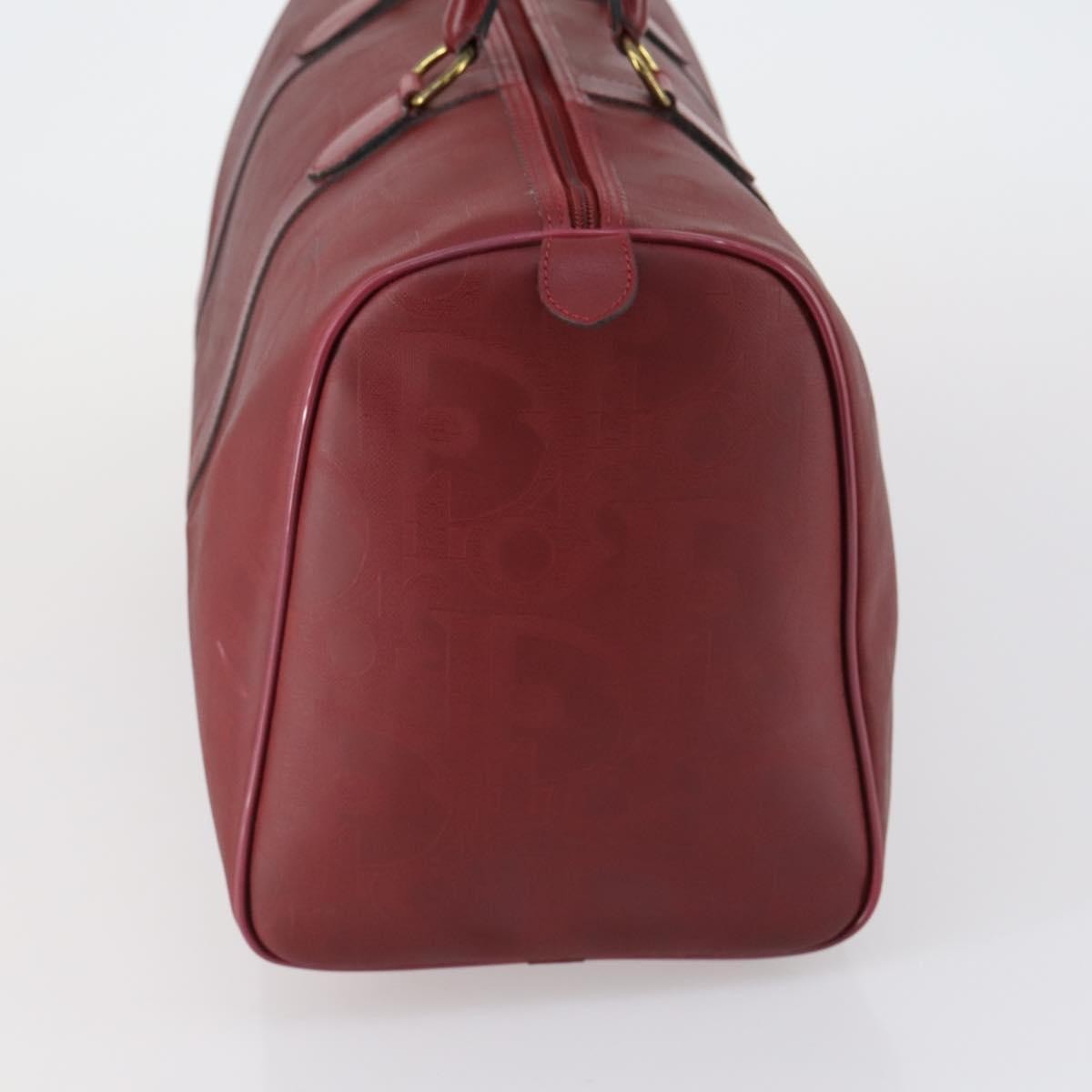 Christian Dior Vintage Trotter Duffle Bag Diorissimo Canvas Red Pvc Travel Bag Bag ()