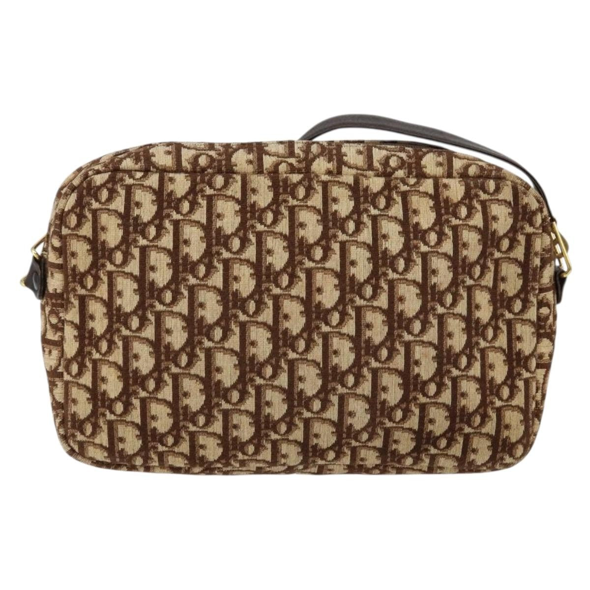 Christian Dior Vintage Trotter Crossbody Bag Diorissimo Coated Canvas Brown Canvas Shoulder Bag Bag ()