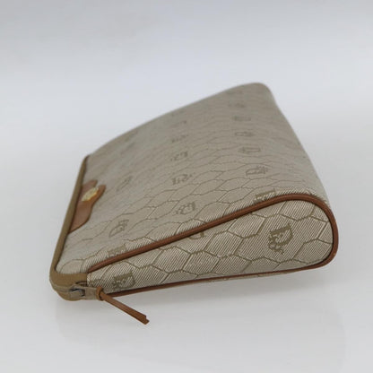 Christian Dior Vintage Honeycomb Clutch Canvas Beige Canvas Clutche & Pouche Bag ()