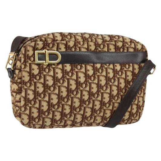 Christian Dior Vintage Trotter Crossbody Bag Diorissimo Coated Canvas Brown Canvas Shoulder Bag Bag ()