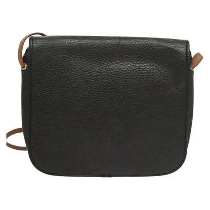 Christian Dior Vintage Trotter Crossbody Bag Leather Black Leather Clutche & Pouche Bag ()