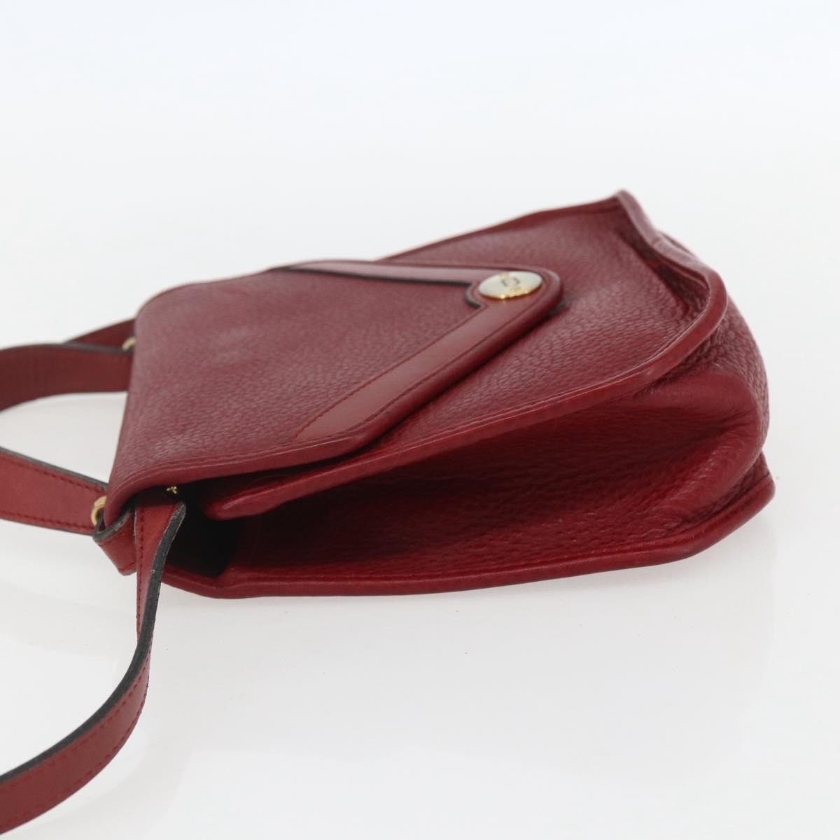 Christian Dior Vintage Handbag Leather Red Leather Handbag ()