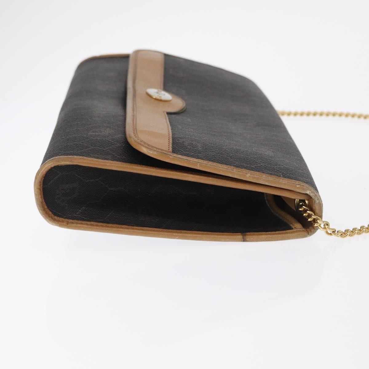 Christian Dior Vintage Honeycomb Chain Canvas Black Canvas Shoulder Bag Bag ()