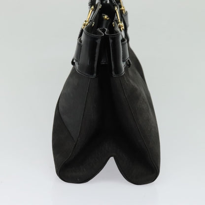 Christian Dior Vintage Trotter Horizontal Tote Canvas Black Canvas Bag ()