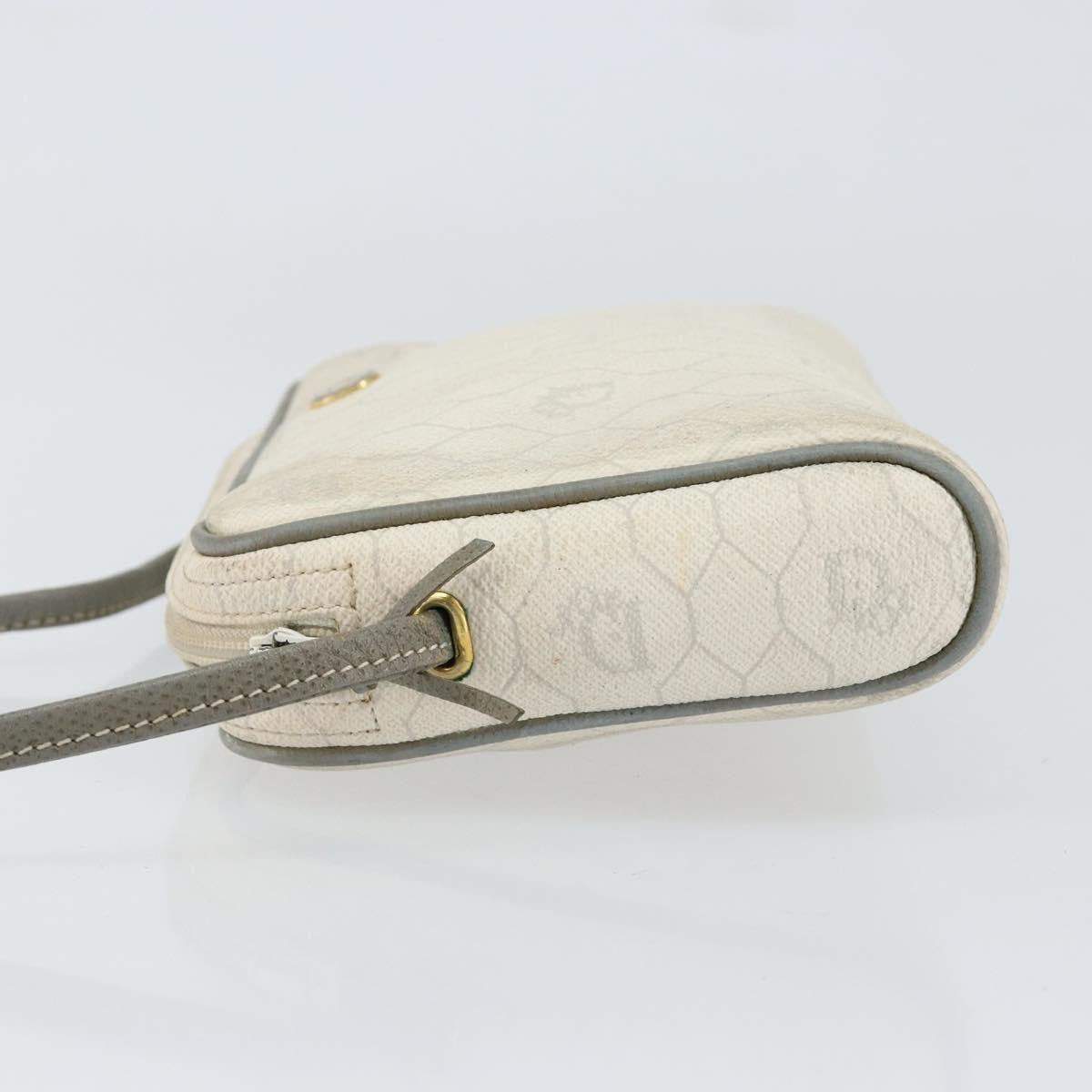 Christian Dior Vintage Honeycomb Shoulder Bag Canvas White Canvas Shoulder Bag Bag ()