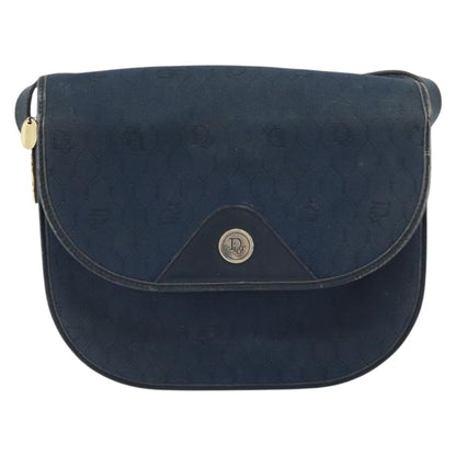 Christian Dior Vintage Honeycomb Shoulder Bag Canvas Navy Canvas Shoulder Bag Bag ()