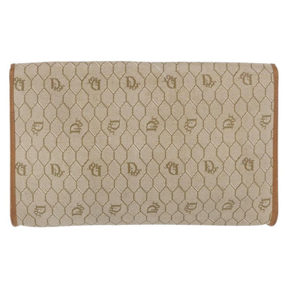 Christian Dior Vintage Honeycomb Chain Canvas Beige Canvas Shoulder Bag Bag ()