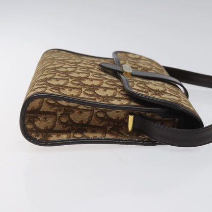 Christian Dior Vintage Trotter Crossbody Bag Diorissimo Coated Canvas Brown Canvas Bag ()