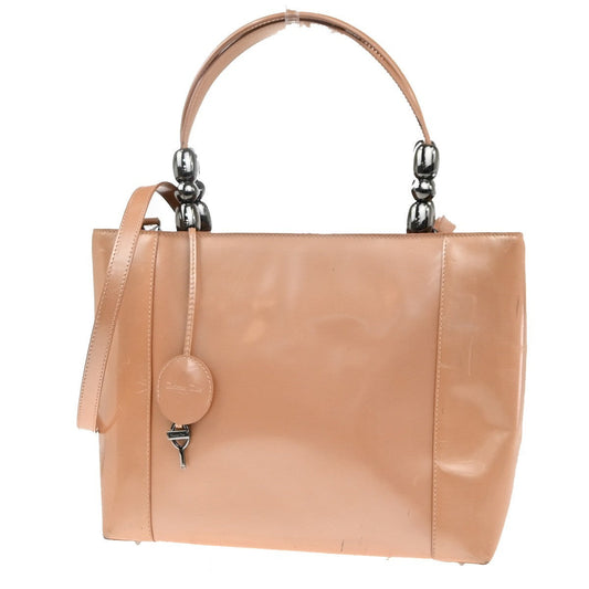 Christian Dior Malice Handbag Patent Leather Pink Patent_Leather Shoulder Bag Bag ()