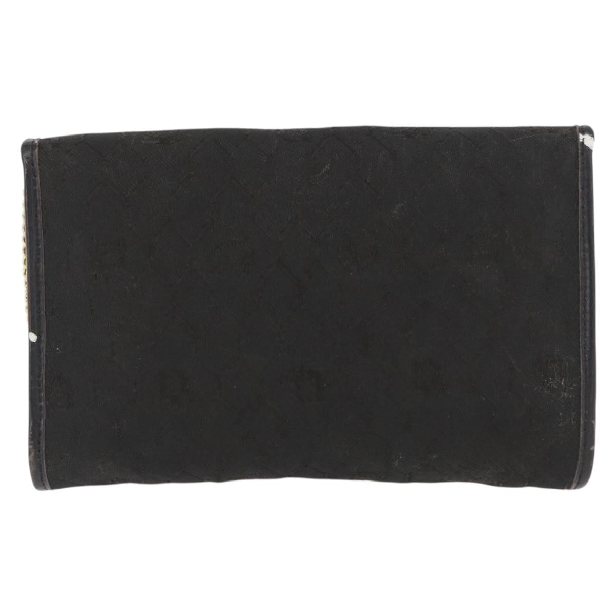 Christian Dior Vintage Honeycomb Chain Canvas Black Canvas Shoulder Bag Bag ()