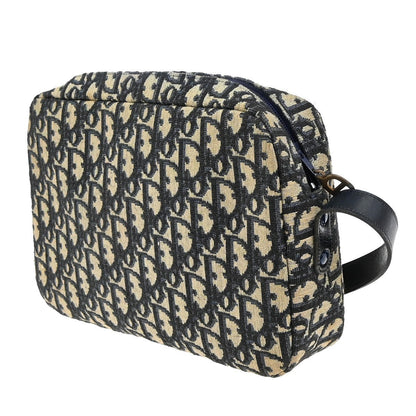 Christian Dior Vintage Trotter Shoulder Bag Canvas Blue Canvas Shoulder Bag Bag ()