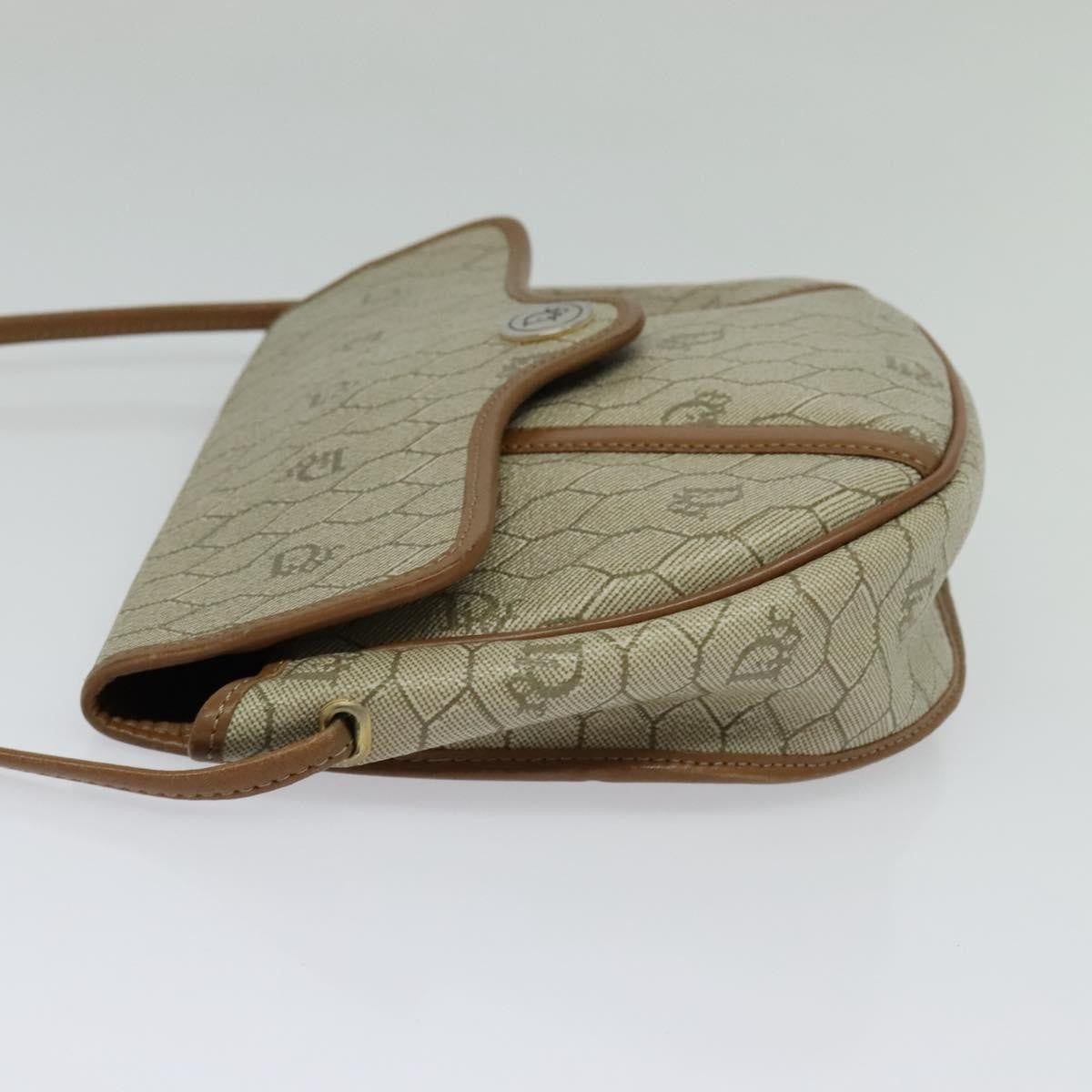 Christian Dior Vintage Honeycomb Shoulder Bag Canvas Beige Canvas Bag ()