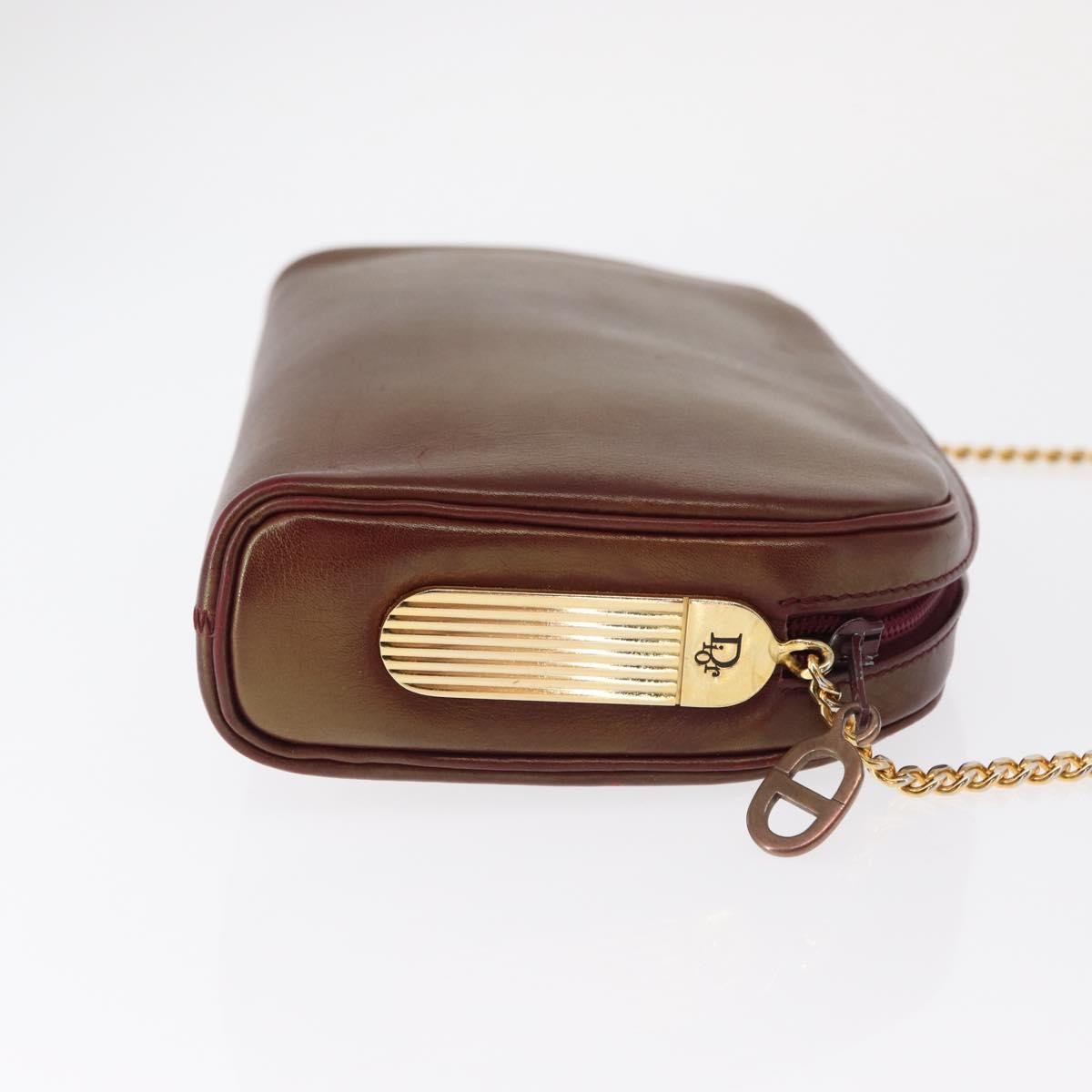 Christian Dior Vintage Shoulder Bag Leather Red Leather Shoulder Bag Bag ()