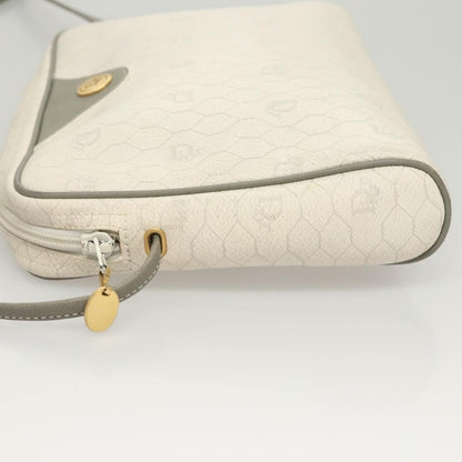 Christian Dior Vintage Honeycomb Shoulder Bag Canvas White Canvas Bag ()