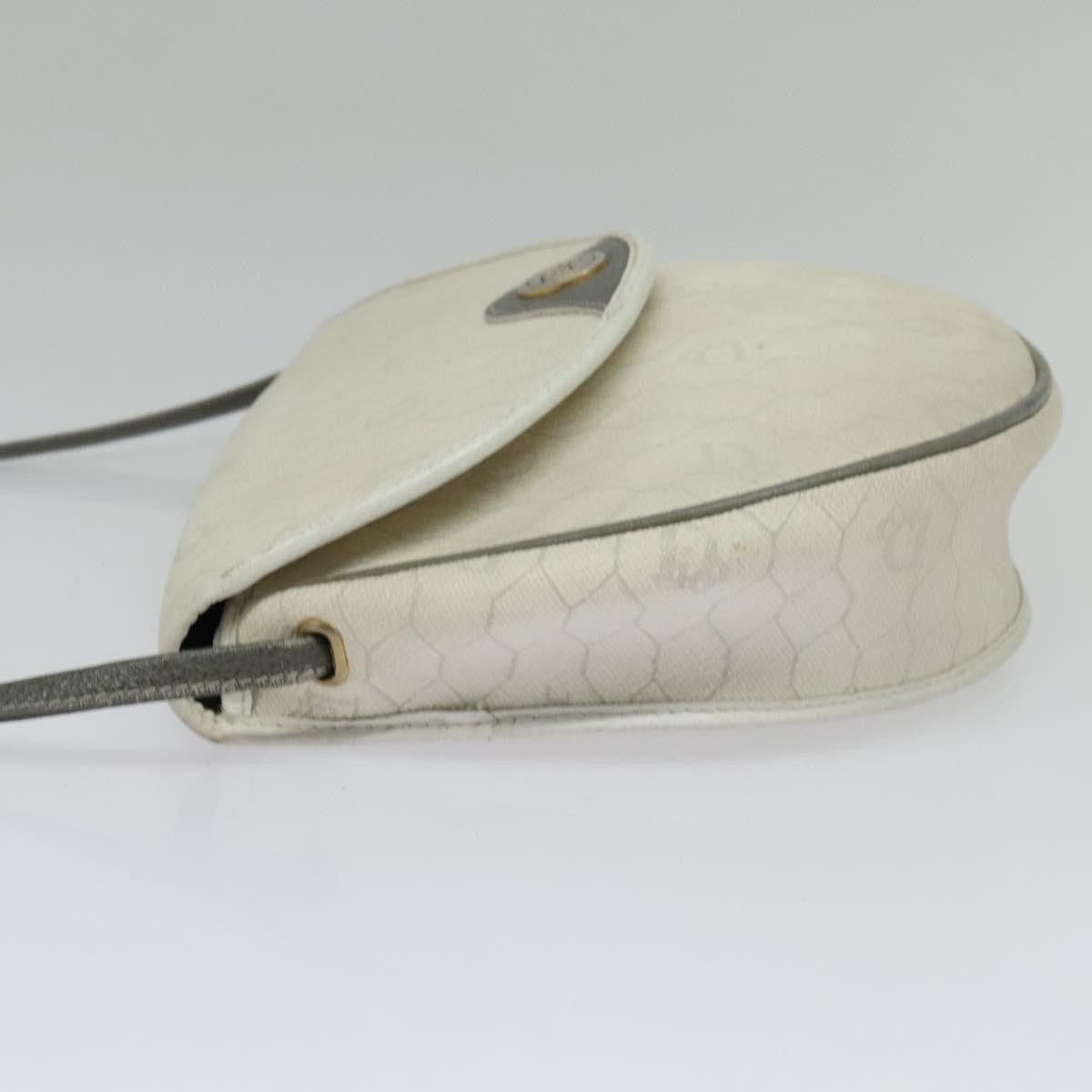 Christian Dior Vintage Honeycomb Shoulder Bag Canvas White Canvas Shoulder Bag Bag ()