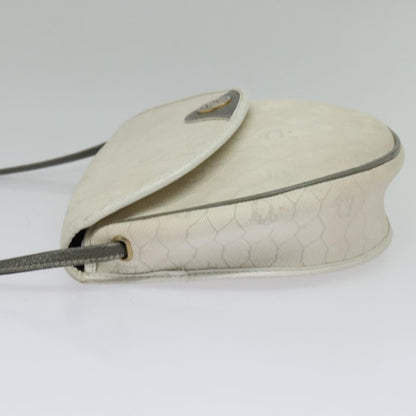 Christian Dior Vintage Honeycomb Shoulder Bag Canvas White Canvas Shoulder Bag Bag ()