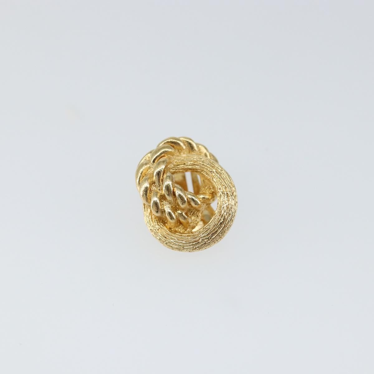 Christian Dior Vintage Round Clip-On Earrings Metal Gold Metal Earrings Jewelry ()