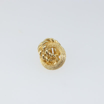 Christian Dior Vintage Round Clip-On Earrings Metal Gold Metal Earrings Jewelry ()