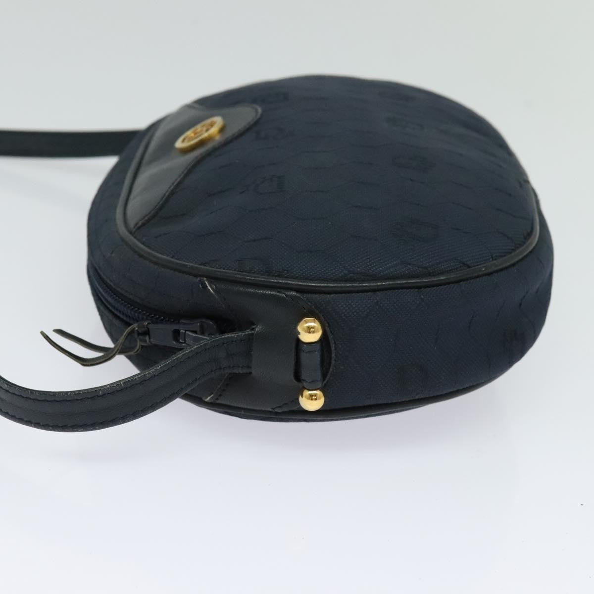 Christian Dior Vintage Honeycomb Shoulder Bag Canvas Navy Canvas Bag ()