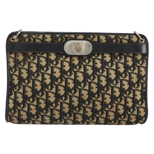 Christian Dior Vintage Trotter Shoulder Bag Canvas Navy Canvas Shoulder Bag Bag ()