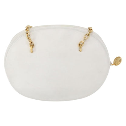 Christian Dior Vintage Zip Shoulder Bag Leather White Leather Shoulder Bag Bag ()