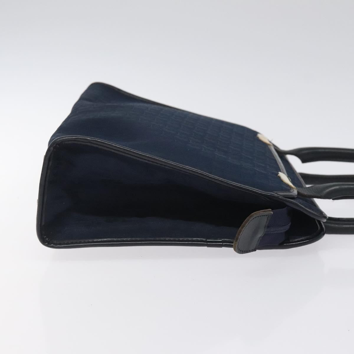 Christian Dior Vintage Trotter Handbag Canvas Navy Canvas Handbag ()