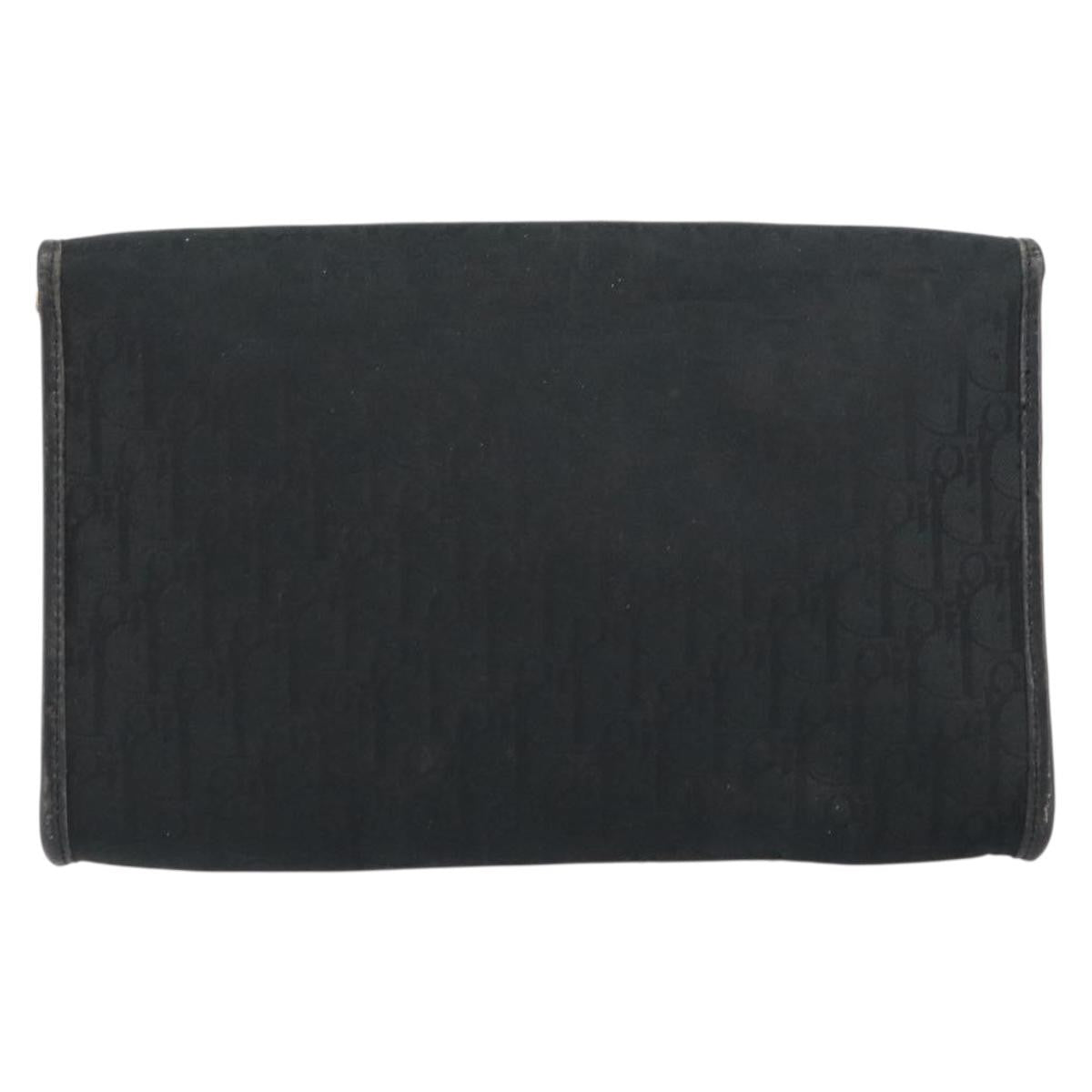 Christian Dior Vintage Chain Flap Shoulder Bag Diorissimo Canvas Black Canvas Shoulder Bag Bag ()