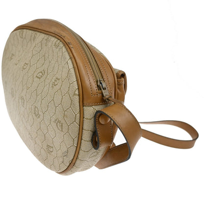 Christian Dior Vintage Honeycomb Shoulder Bag Canvas And Leather Beige Canvas Shoulder Bag Bag ()