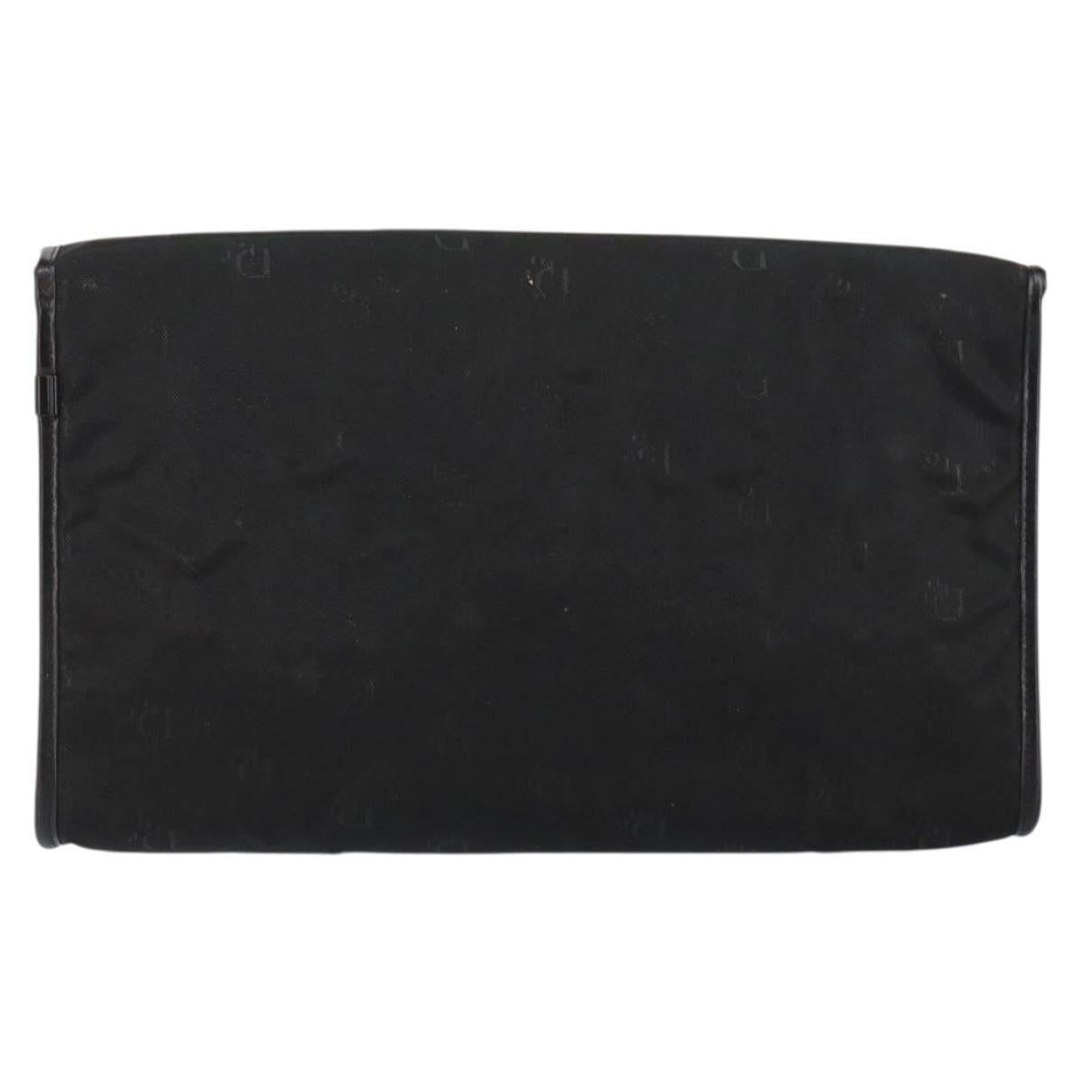 Christian Dior Vintage Cd Chain Flap Shoulder Bag Diorissimo Canvas Black Nylon Shoulder Bag Bag ()