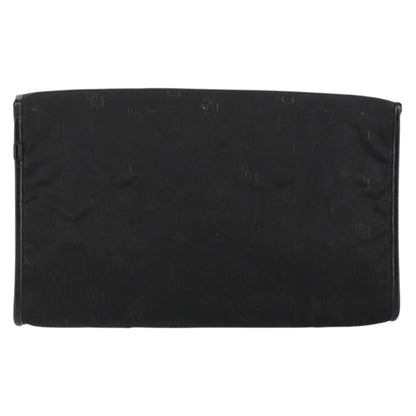 Christian Dior Vintage Cd Chain Flap Shoulder Bag Diorissimo Canvas Black Nylon Shoulder Bag Bag ()