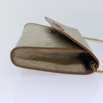 Christian Dior Vintage Honeycomb Chain Canvas Beige Pvc Shoulder Bag Bag ()