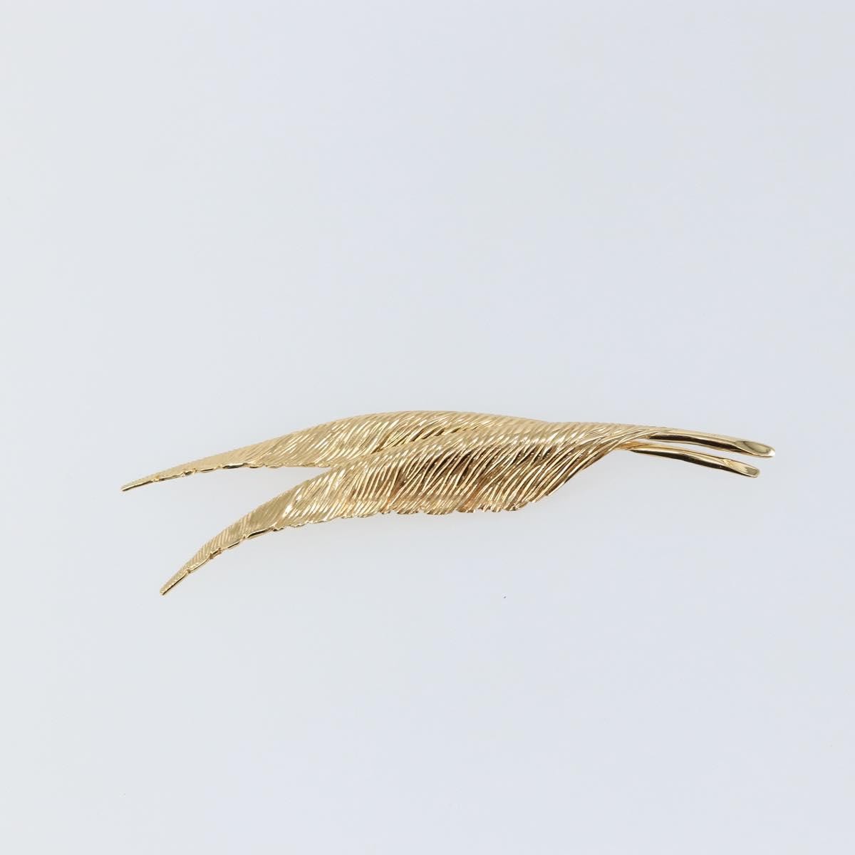 Christian Dior Vintage Feather Metal Gold Metal Brooch Jewelry ()